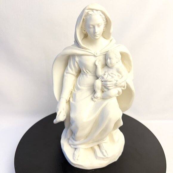 Artida Italy Vintage Madonna & Child Statue 1992 Signed Religious Figurine 7.50" - Picture 8 of 12